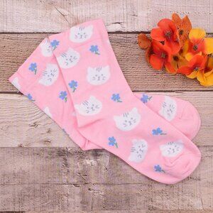 Andi Larose Womens Kitty Cat Pattern Socks Pink Gift Packaged